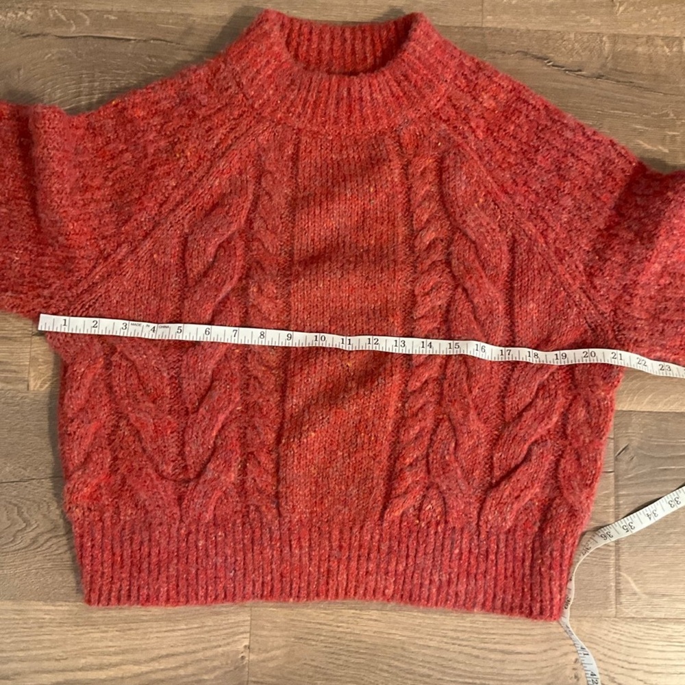 Universal Thread orange cable knit mock neck swea… - image 5